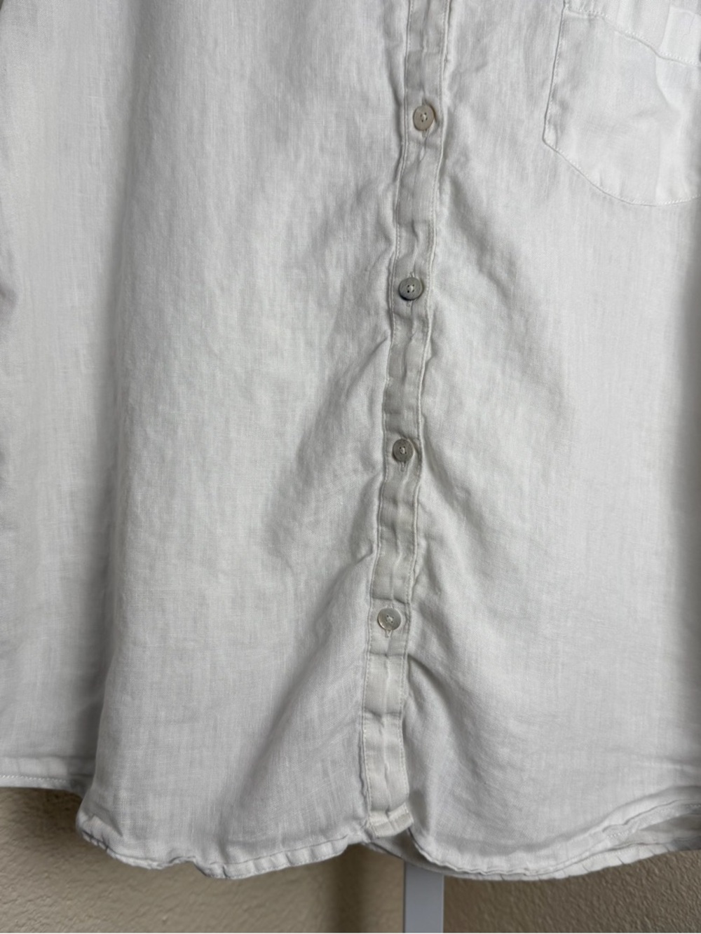 Love Linen J. Jill Button Front Blouse XS Natural Fibers Sustainable Lagenlook - Picture 4 of 10